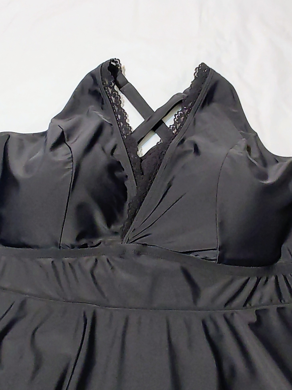 Torrid Wire Free Mid Lace Trimmed Swim Dress - Picture 5 of 7